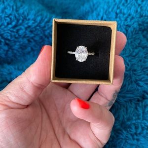 Moissanite engagement ring